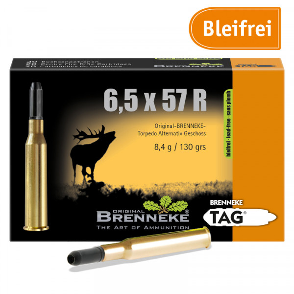 BRENNEKE 6,5x57 R TAG Jagdmunition