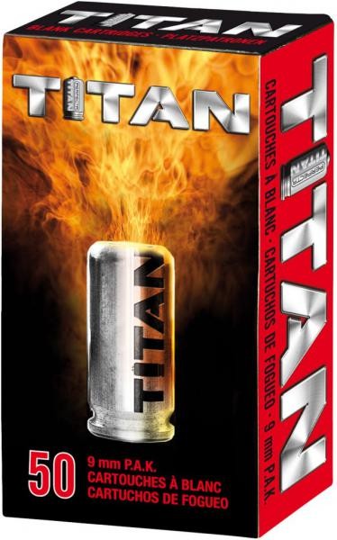 Titan 9mm PAK Platzpatronen - Knallpatronen 5 Pack 50 Schuss